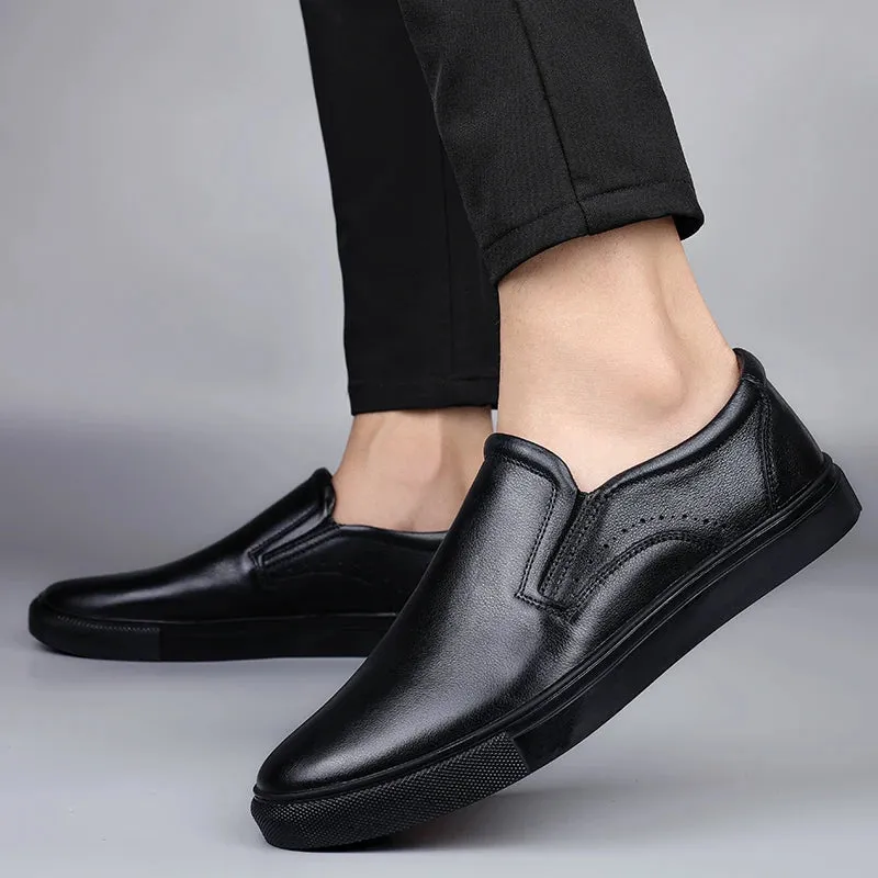 Aidase Italian Genuine Leather Men Loafers New Wedding Dress Casual Shoes Moccasins Slip On Driving Shoes High-end Formal Male Footwear