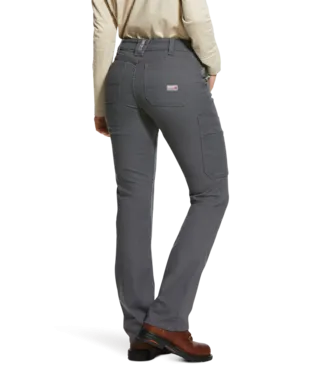 Ariat, Women's FR Mid Rise DuraLight Stretch Canvas Stackable Straight Leg Pant, 10030273 & 10030254, Iron Grey & Field Khaki