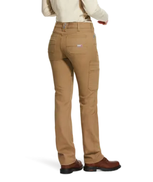 Ariat, Women's FR Mid Rise DuraLight Stretch Canvas Stackable Straight Leg Pant, 10030273 & 10030254, Iron Grey & Field Khaki