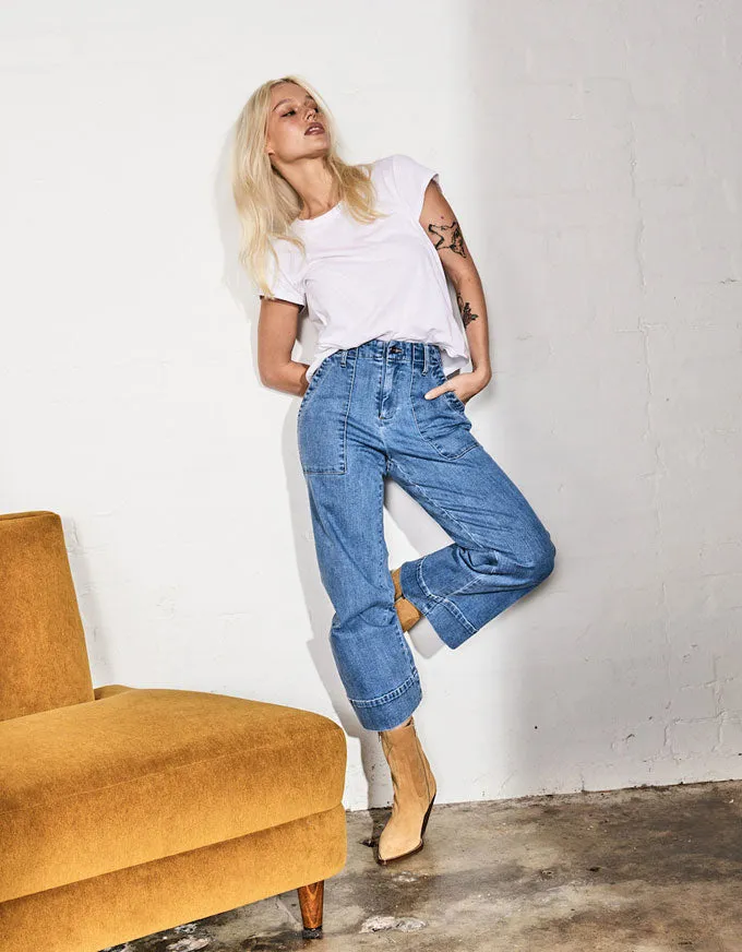 Celeste Pant 70's Blue