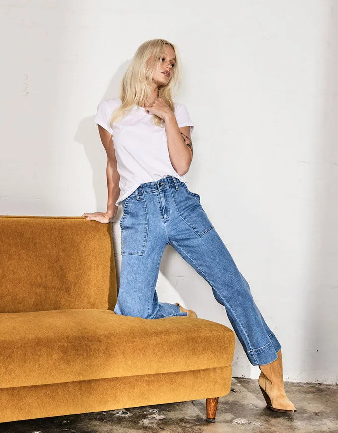 Celeste Pant 70's Blue