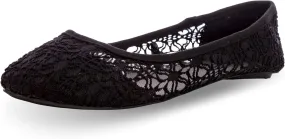 Charles Albert Women's Breathable Crochet Lace Ballet Flat