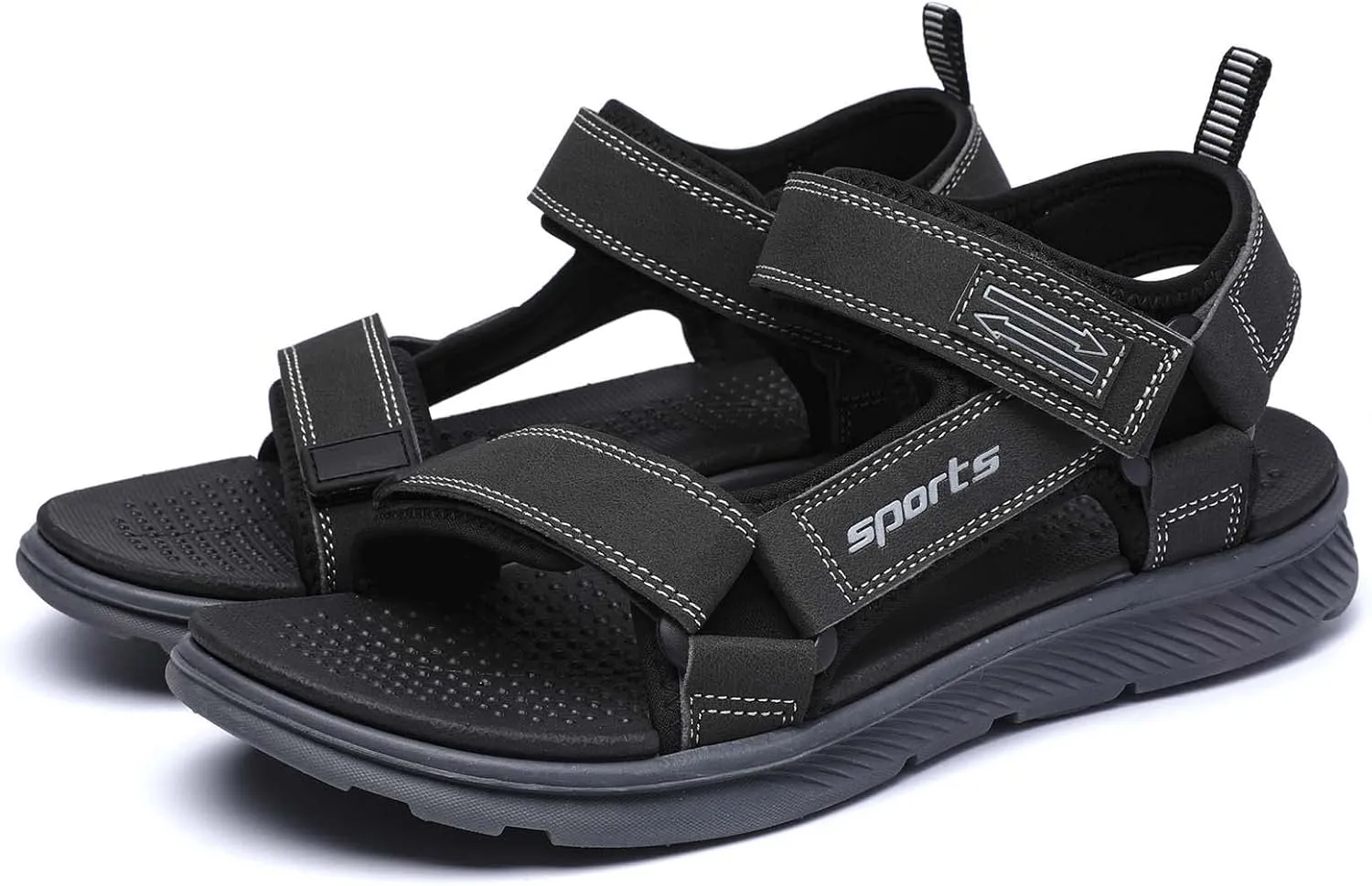 Eliogn Men's Sports Sandals Arch Support Open Toe Trail Outdoor Hiking Sandals Beach Sandals Summer Water Shoes
