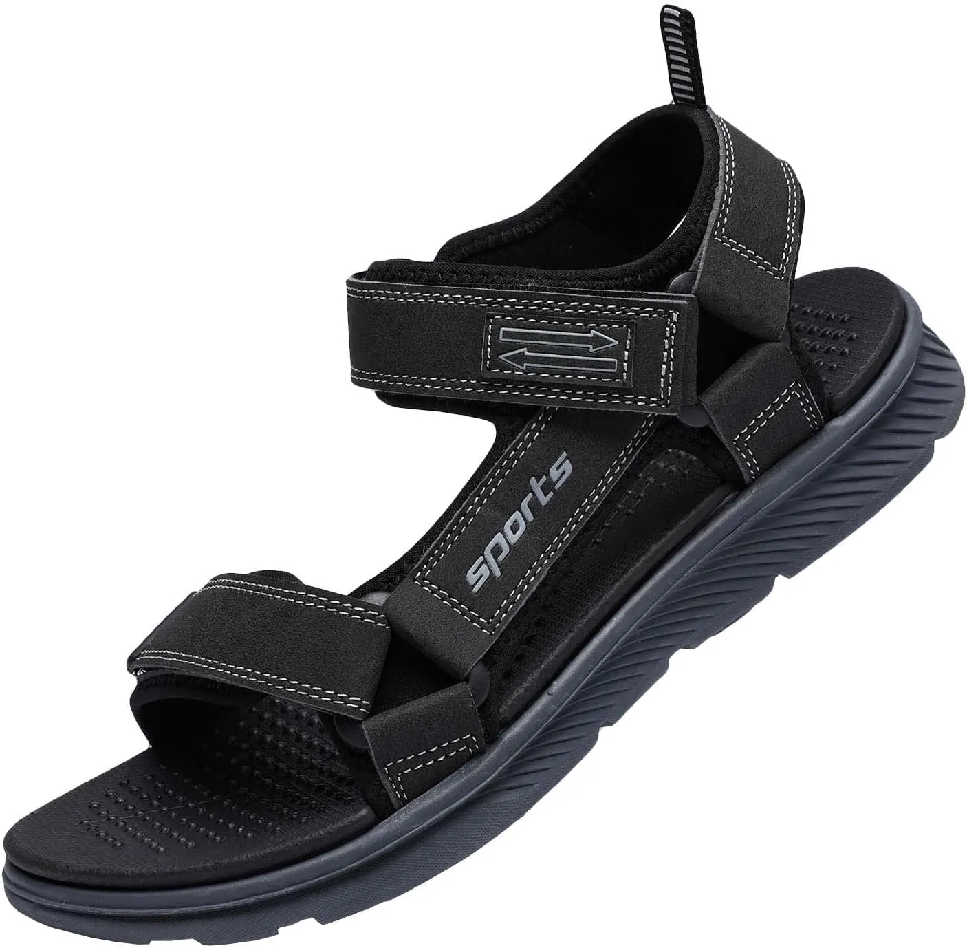 Eliogn Men's Sports Sandals Arch Support Open Toe Trail Outdoor Hiking Sandals Beach Sandals Summer Water Shoes