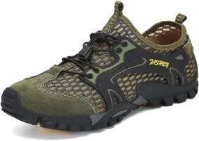 FLARUT Men's Sandals Barefoot Hiking Shoes Quick Dry Breathable Mesh Lightweight Outdoor Training Water Walking Shoes
