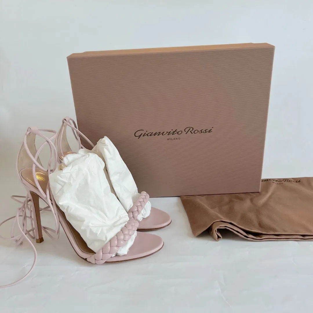 Gianvito Rossi Leomi Ankle-Tie Sandals, 36.5