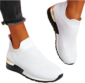 Lausiuoe Shoes For Women Flats Comfortable Navy Wide Width Women Comfortable Casual Fashion Sneakers Walking Shoes Classic Fall Lightweight Soft Breathable Slip On Low Top Canvas Flat Loafers