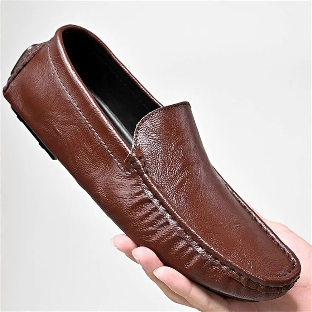 LEADER SHOW Men's Penny Loafers Moccasin Slip on Flats Boat Casual Dress Driving Shoes