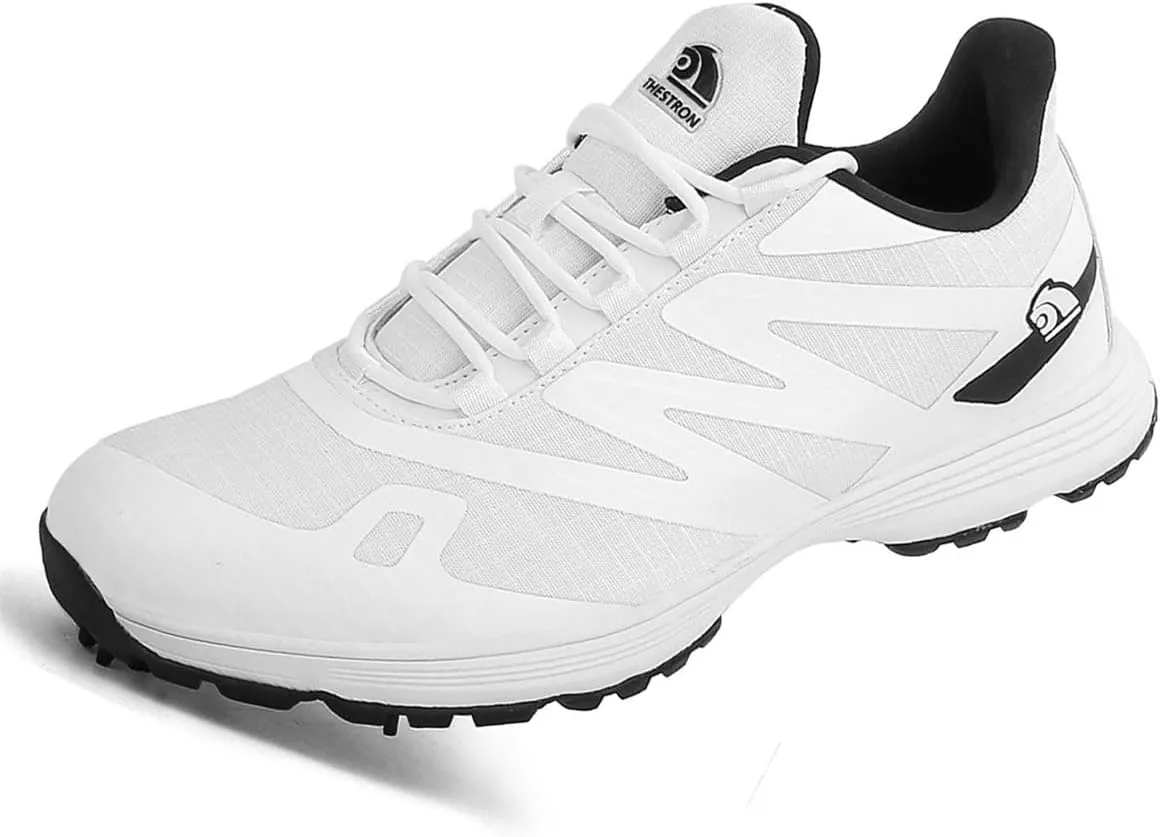 Men's Golf Shoes, Breathable Fashion Golfing Sneakers, Slip Resistant Athletic Sports Walking Gym Trainers
